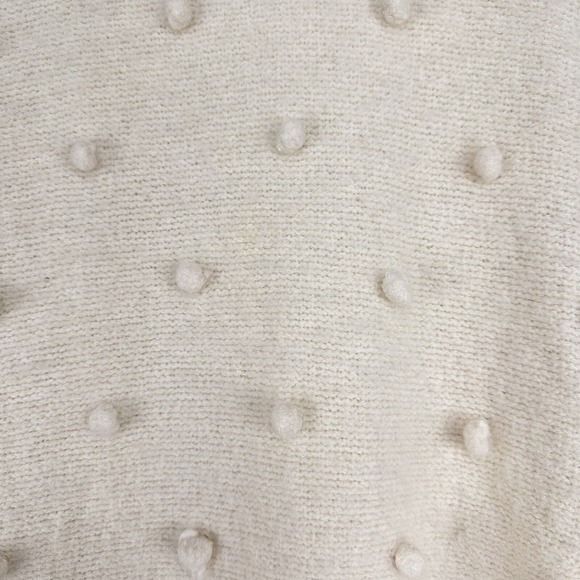 Madewell Sweater Women Medium Snowglobe Bobble Turtleneck Ivory Wool Alpaca‎ - Picture 5 of 13